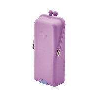 日本Kutsuwa 硅胶直立式吸附手机笔盒 - 紫色